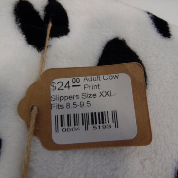 Crazy Heifers Cozy Adult Size Cow Patterned Slippers Size XXL=Fits 8.8-9.5 - Picture 3 of 7